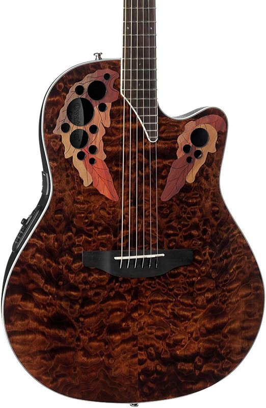 Ovation - Celebrity Elite Acoustic-Electric Guitar Transparent Tiger Eye