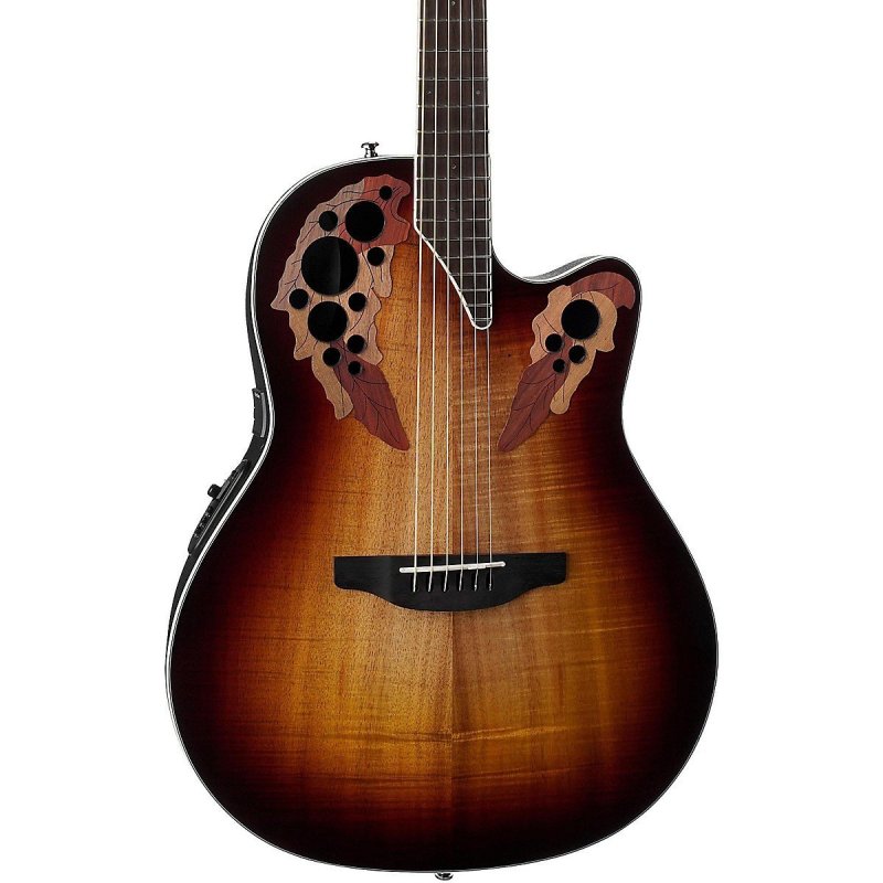 Ovation - Celebrity Elite Plus Super Shallow Acoustic-Electric Guitar, Koa Burst