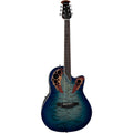 Ovation - Celebrity Elite Exotic Super Shallow Electric / Acoustic Guitar, Caribbean Blue/Natural Burst