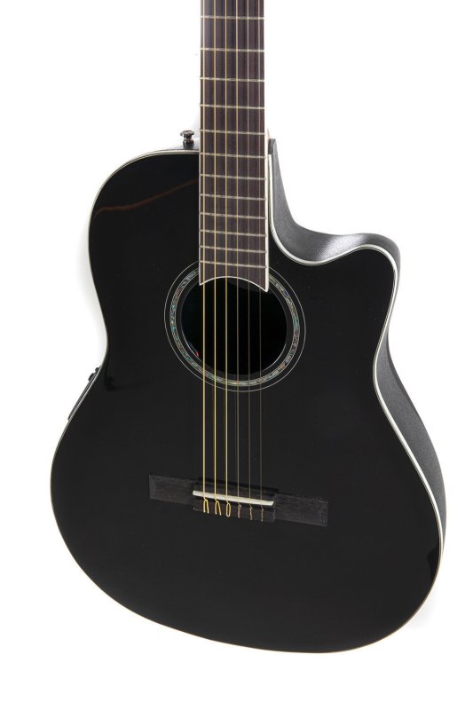 Ovation - Mid-depth Classical Acoustic / Electric Guitar, Black