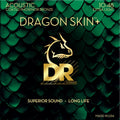DR Handmade Strings - DRAGON SKIN+ Coated Phosphor Bronze Acoustic Guitar Strings, Extra Light (10-48)