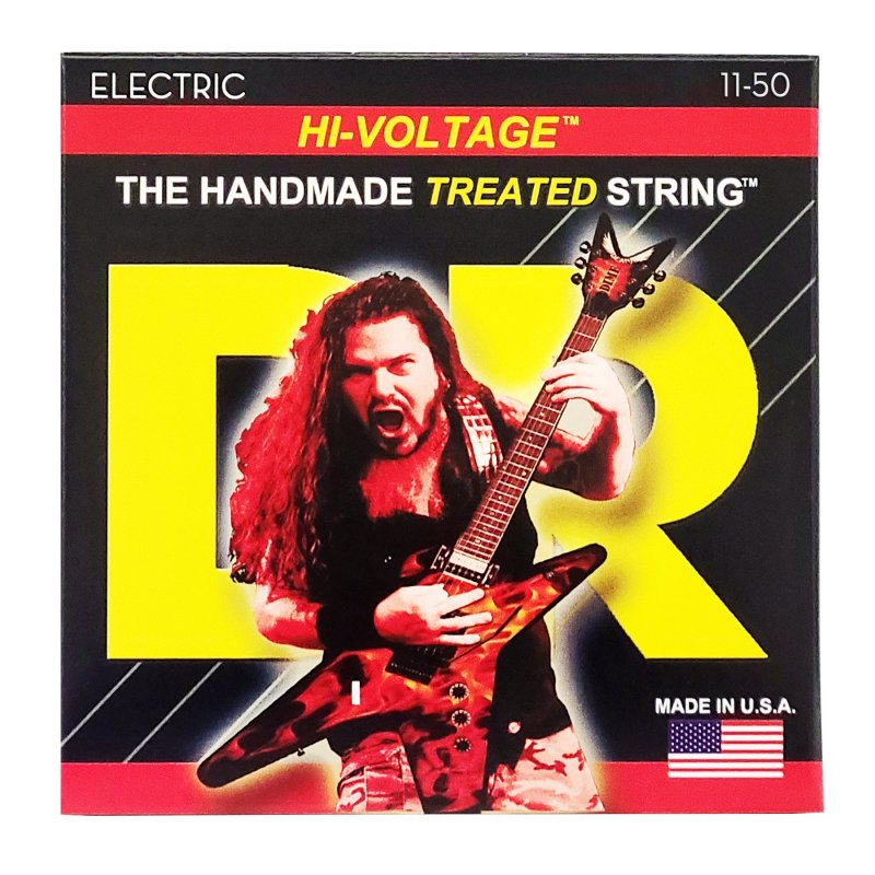 DR Handmade Strings - Hi-voltage Dimebag Darrell Electric Guitar Strings, Heavy (11-50)