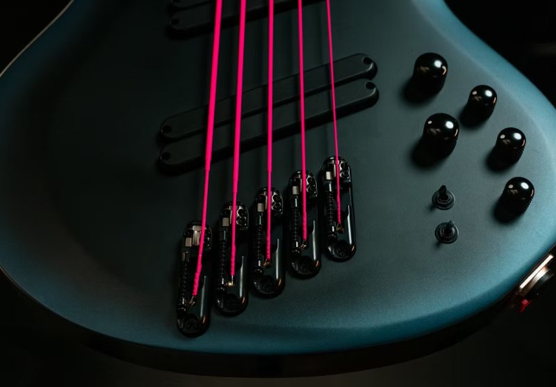 DR Handmade Strings - Pink Dragon 5-String Pink Coated Silver-Plated Steel Bass String 45-125