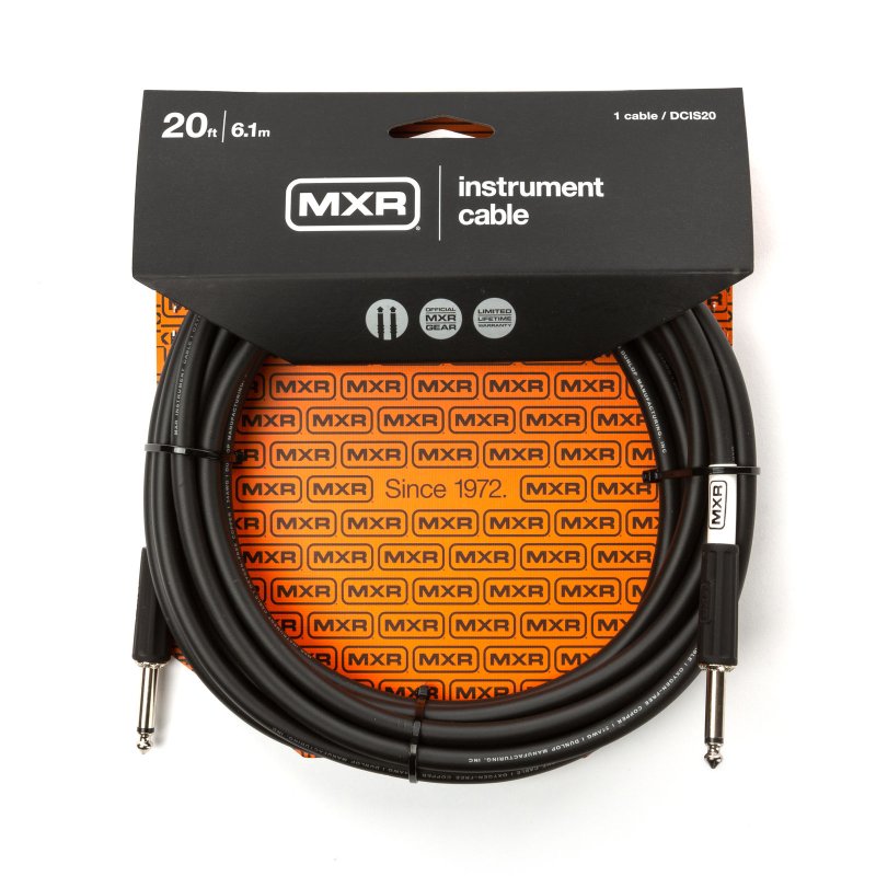 Dunlop - MXR 20 Ft Standard Instrument Cable, Straight / Straight
