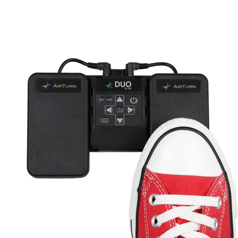 Air Turn - Dual Wireless Pedal Controller With Removable Bluetooth 5 Remote