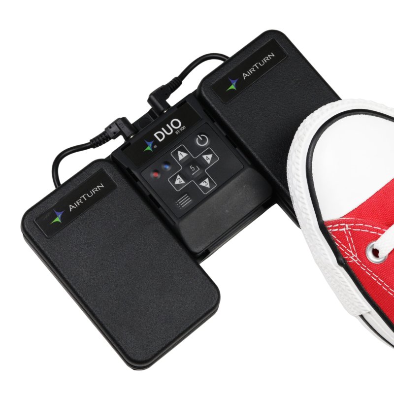 Air Turn - Dual Wireless Pedal Controller With Removable Bluetooth 5 Remote