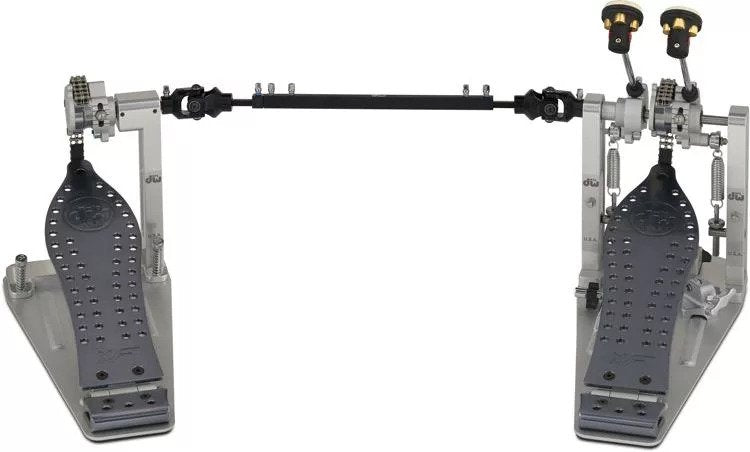 DW Hardware - MCD Machined Chain Drive Double Bass Drum Pedal With Extended Footboard - Polished