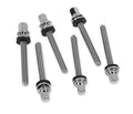 DW Hardware - True-pitch Chrome Tension Rod M5-.8 x 1.65-inch Tom / Snare (6-Pack)