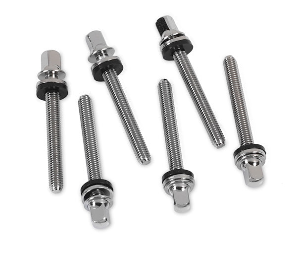 DW Hardware - True-pitch Chrome Tension Rod M5-.8 x 1.65-inch Tom / Snare (6-Pack)