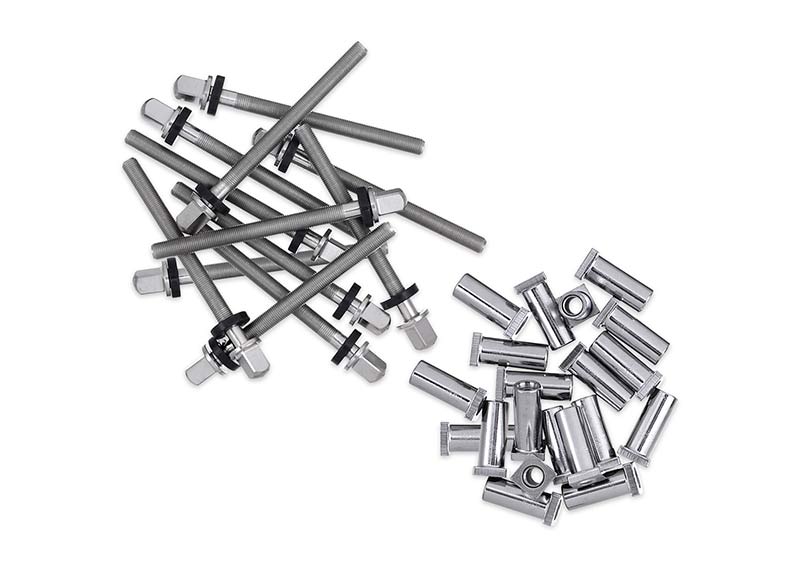 DW Hardware - True-pitch 50 Tom Rods For 8-13 Inch Toms With Receivers (12-pack)