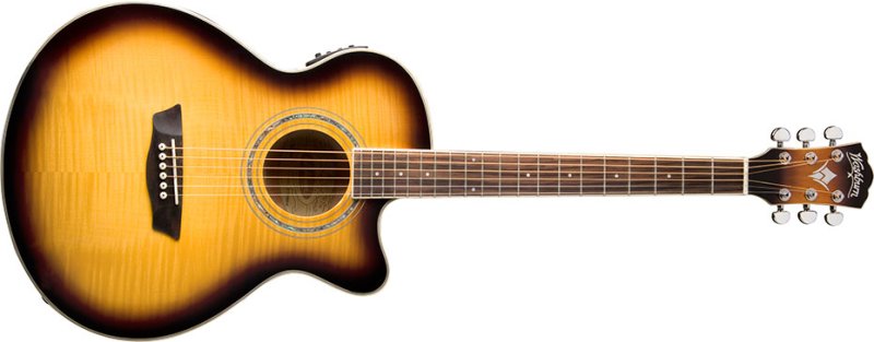 Washburn - Festival EA15 Acoustic/Electric Guitar, Tobacco Burst