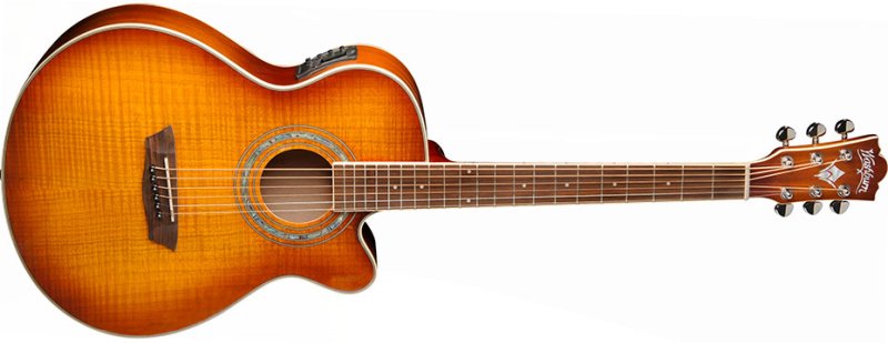 Washburn - Festival EA15 Acoustic/Electric Guitar, Ice Tea Burst
