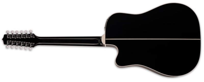 Takamine - 12-string Dreadnought Acoustic Electric Guitar, Black