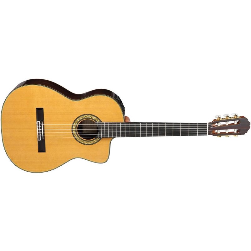 Takamine - Classical Nylon String Acoustic-Electric Guitar with Case, Gloss Natural