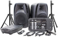Gemini - Dual 10" Portable Bluetooth System Kit With Microphone And Stands