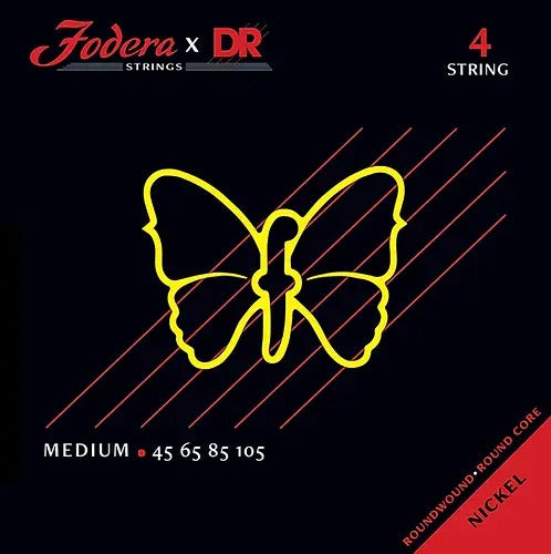 DR Handmade Strings - Nickel Plated Steel Bass Strings, 4-String Medium (45-105)