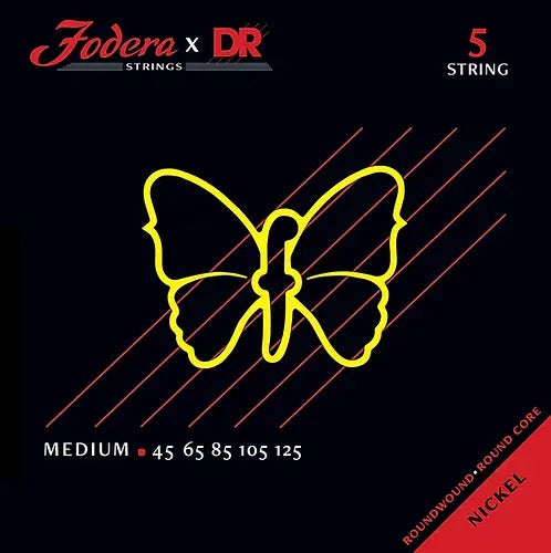 DR Handmade Strings - Nickel Plated Steel Bass Strings, 5-String Medium (45-125)