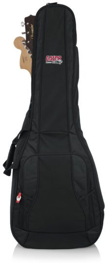 Gator - 4G Series Double Guitar Bag for Acoustic and Electric Guitar with Adjustable Backpack Straps
