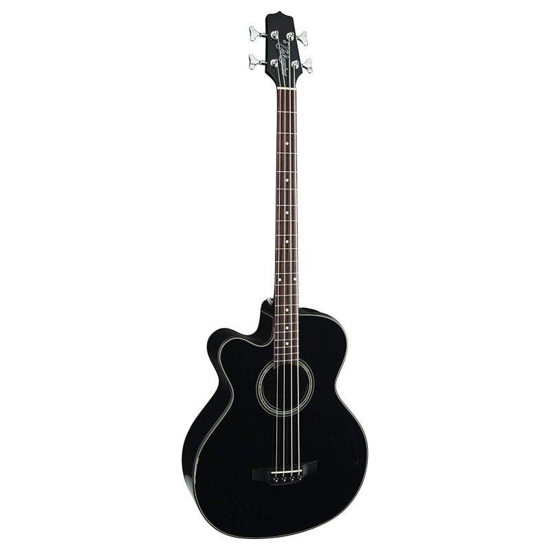 Takamine - 4-String Acoustic-Electric Bass Guitar Left-Handed Acoustic Bass, Black