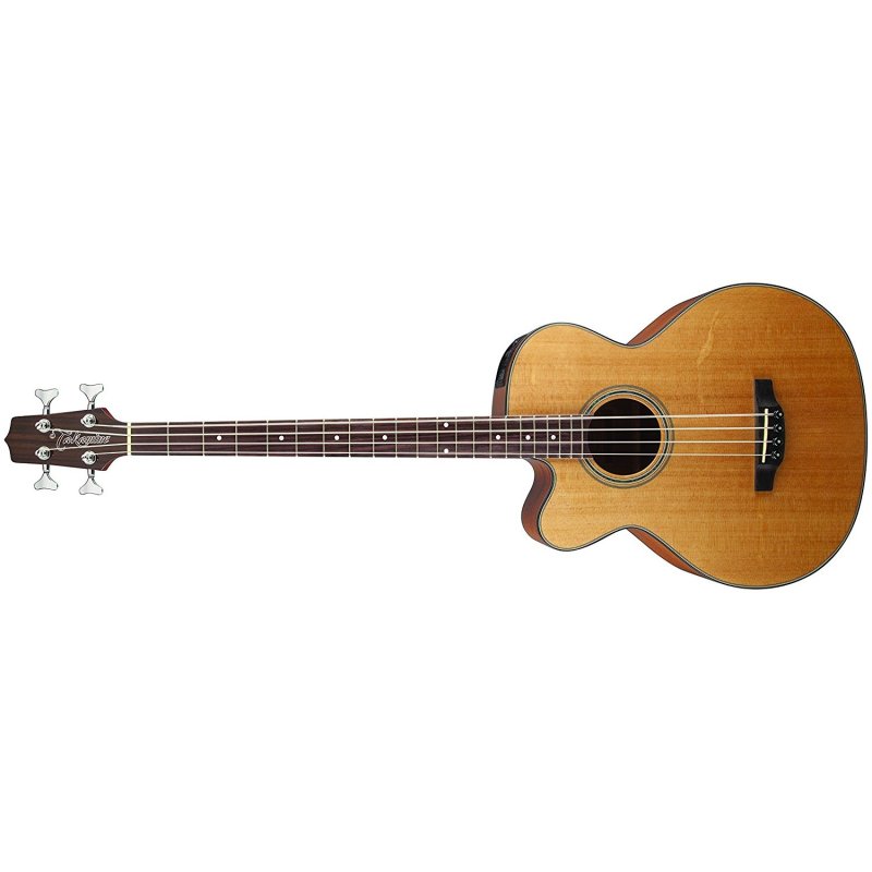 Takamine - 4-String Acoustic-Electric Bass Guitar Left-Handed Acoustic Bass, Natural