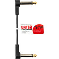 Gator - 3" Composer Flat Patch Cable with Right-Angle 1/4" Male Connectors