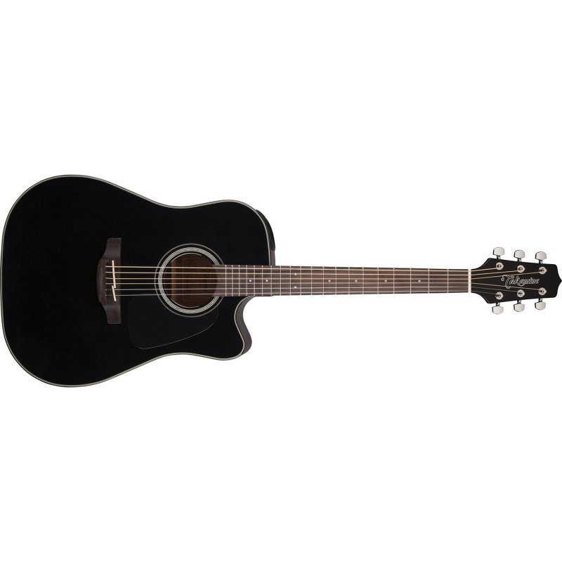 Takamine - Dreadnought Cutaway Acoustic-Electric Guitar, Black