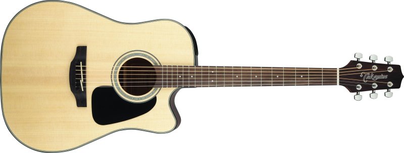 Takamine - Dreadnought Cutaway Acoustic-Electric Guitar, Natural