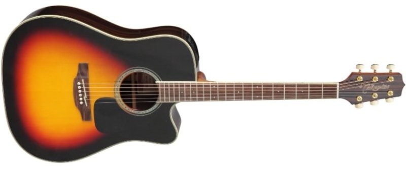 Takamine - Dreadnought Cutaway Acoustic-Electric Guitar, Sunburst