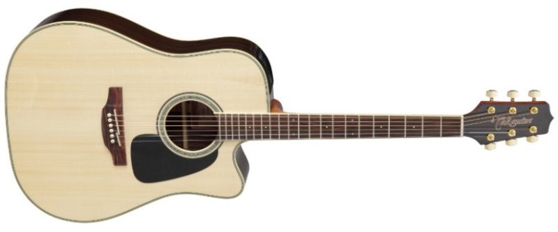 Takamine - Dreadnought Cutaway Acoustic-Electric Guitar, Natural