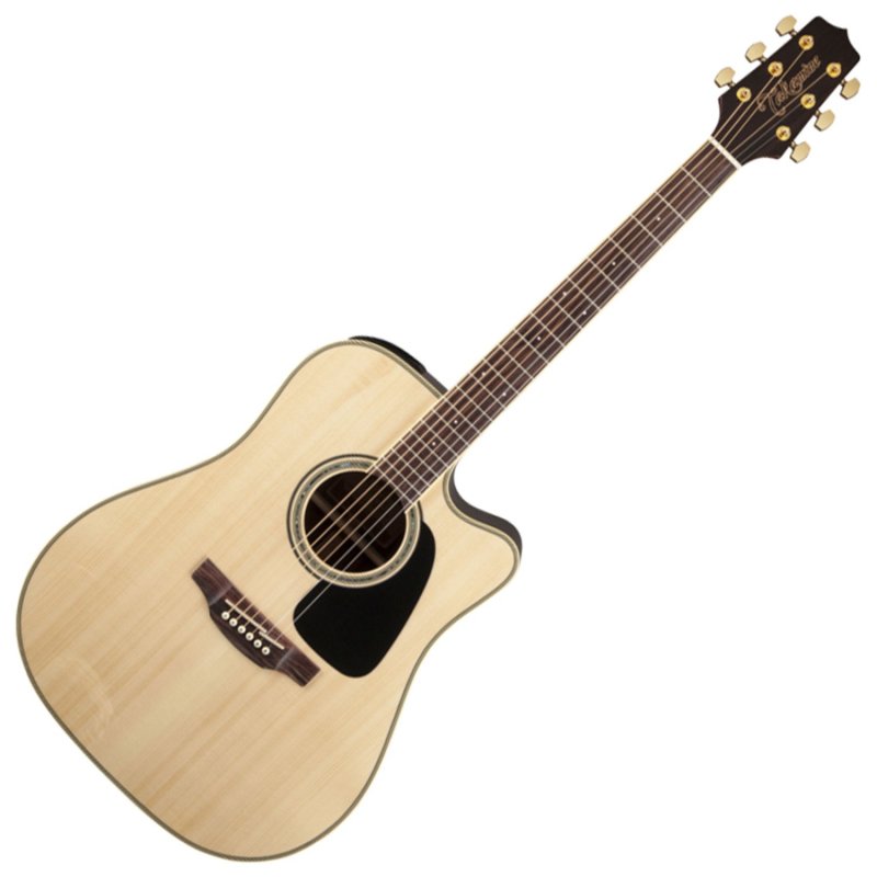 Takamine - Dreadnought Cutaway Acoustic-Electric Guitar, Natural