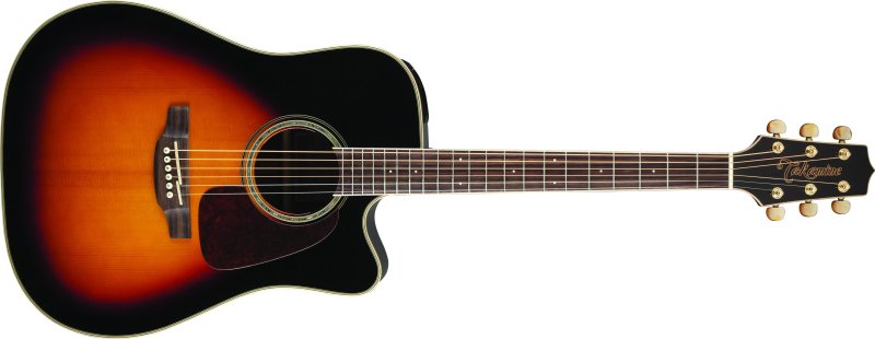 Takamine - Dreadnought Cutaway Acoustic-Electric Guitar, Sunburst