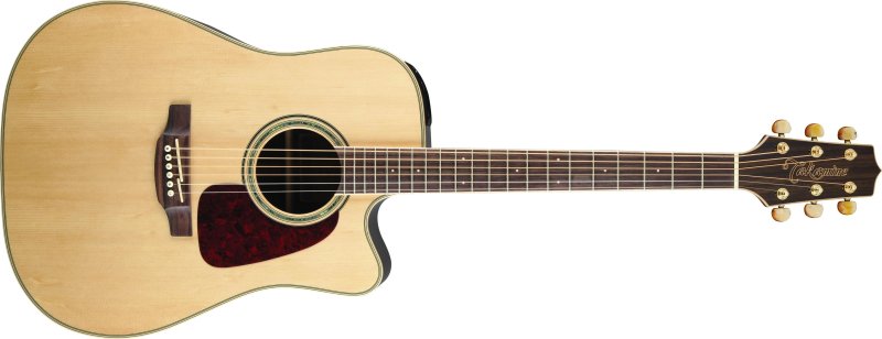 Takamine - Dreadnought Cutaway Acoustic-Electric Guitar, Natural