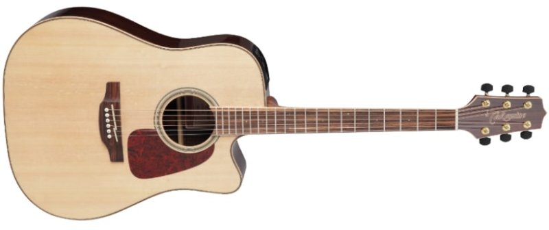 Takamine - Dreadnought Cutaway Acoustic-Electric Guitar, Natural