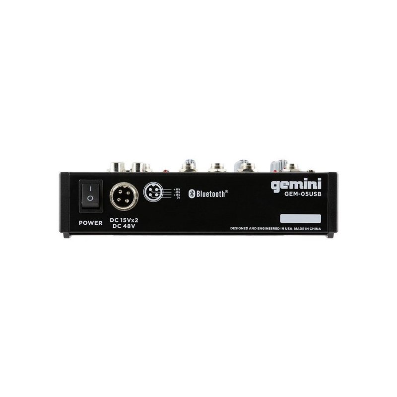 Gemini - Compact 5 Channel Bluetooth Mixer