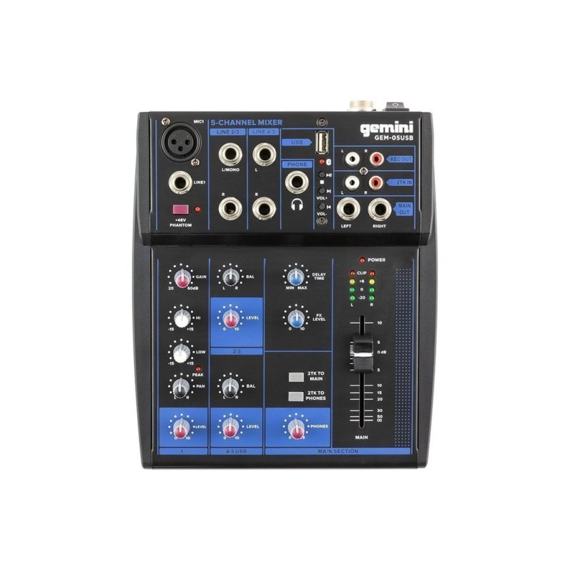 Gemini - Compact 5 Channel Bluetooth Mixer