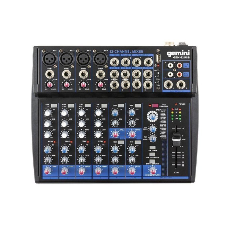 Gemini - Compact 12 Channel Bluetooth Mixer