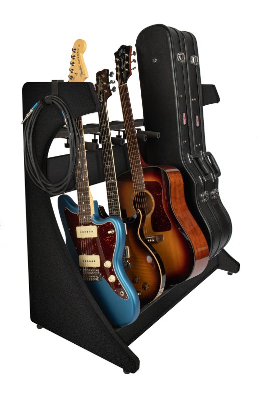 Gator - Elite Five Electric / Acoustic Guitar Rack, Black