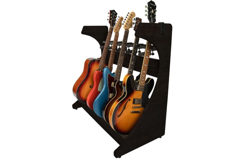 Gator - Elite Five Electric / Acoustic Guitar Rack, Black
