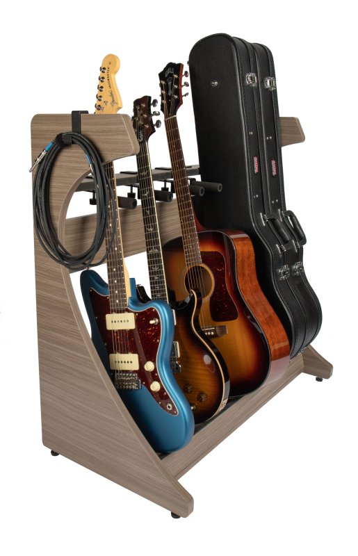 Gator - Elite Five Electric / Acoustic Guitar Rack, Grey