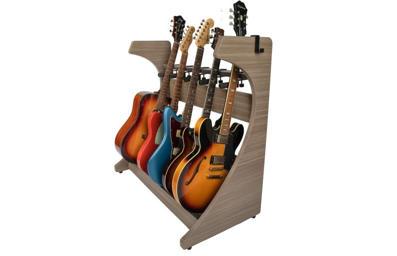 Gator - Elite Five Electric / Acoustic Guitar Rack, Grey