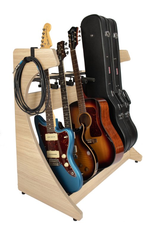 Gator - Elite Five Electric / Acoustic Guitar Rack, Maple