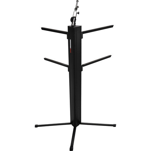 Gator - Column-Style Keyboard Stand with Mic Boom Arm and Gig Bag, Black