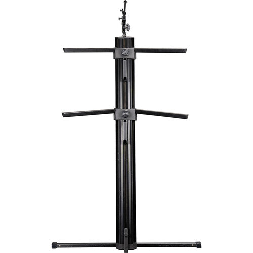 Gator - Column-Style Keyboard Stand with Mic Boom Arm and Gig Bag, Black