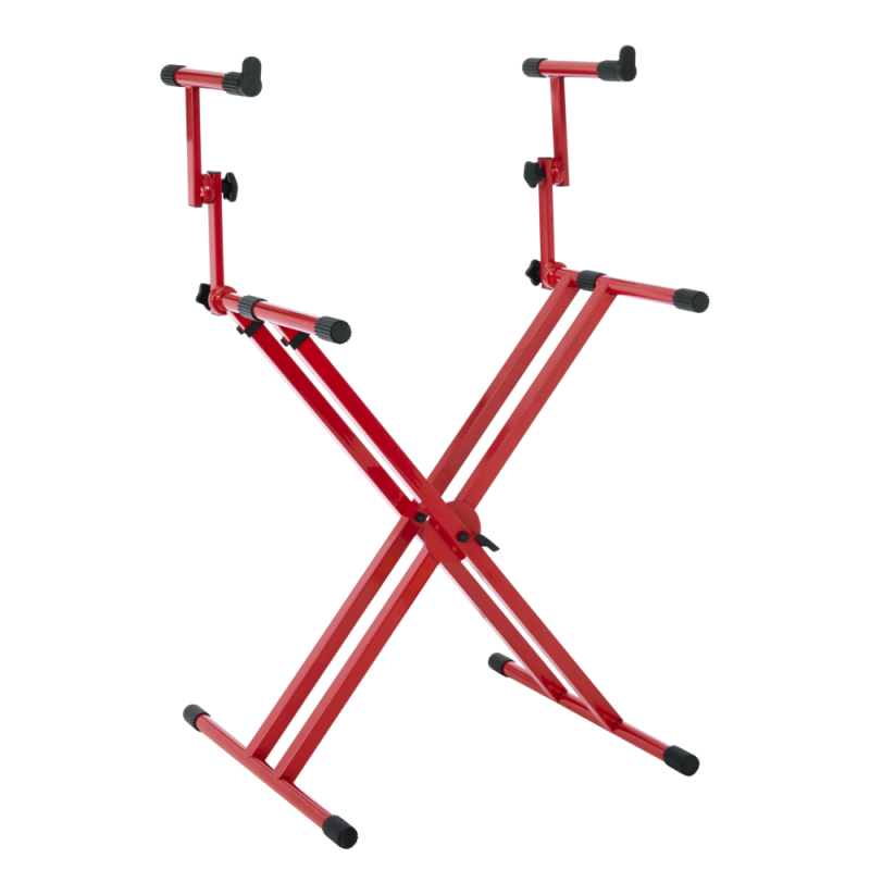 Gator - Deluxe 2-Tier X-Style Keyboard Stand (Red)