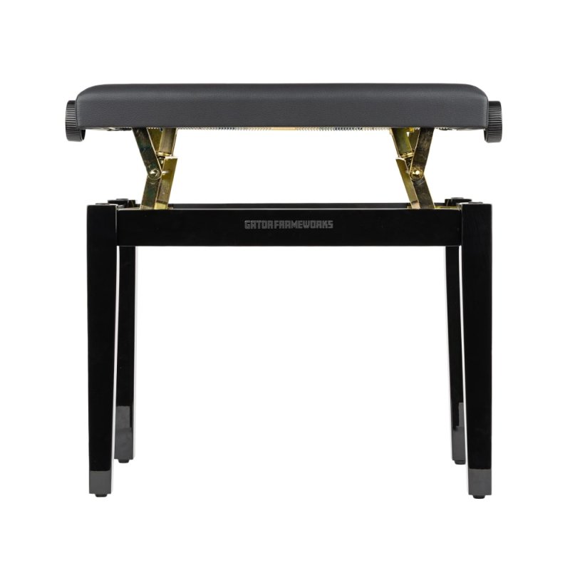Gator - Deluxe Height Adjustable Piano Bench, Black