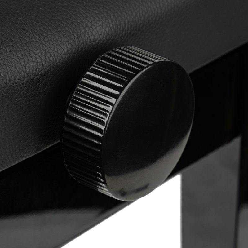 Gator - Deluxe Height Adjustable Piano Bench, Black
