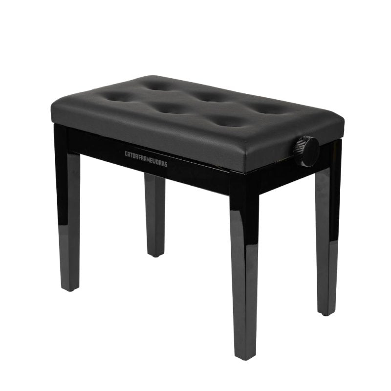 Gator - Deluxe Height Adjustable Piano Bench, Black