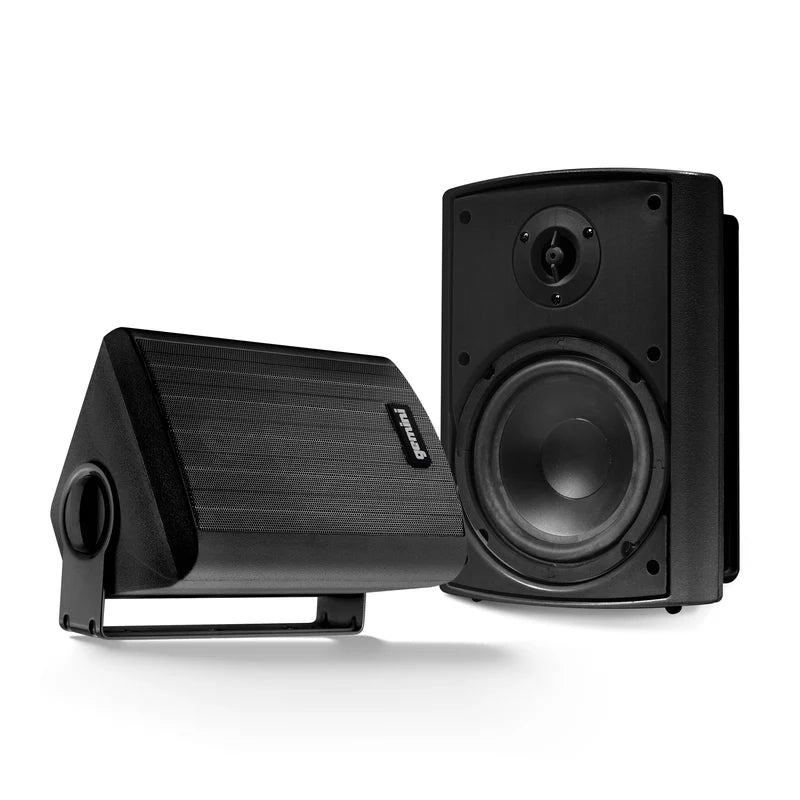 Gemini - 5.25" 150W Powerful Bass Waterproof Bluetooth Wall & Ceiling Mount Wired Speakers (Pair)