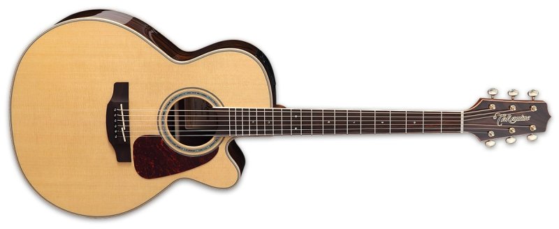 Takamine - G90 Series NEX Cutaway Solid Spruce Acoustic/Electric Guitar With Case, Natural Gloss