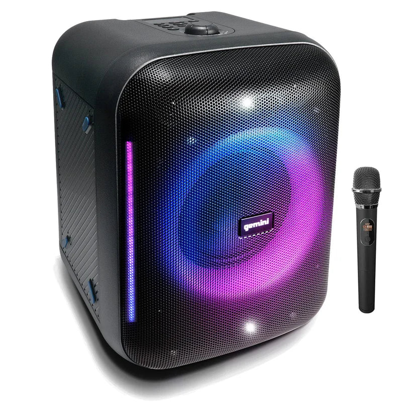 Gemini - Ultrarave 320W Portable Bluetooth Speaker With Dynamic LED Lighting & Wireless Microphone